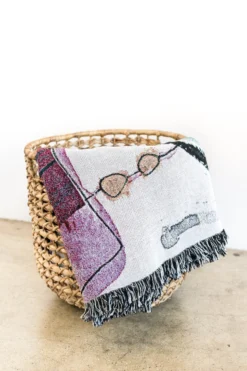 K-apostrophe Bowie Upcycled Throw Blanket Home Goods