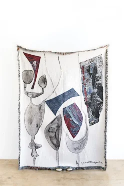 K-apostrophe Calma Upcycled Throw Blanket Home Goods