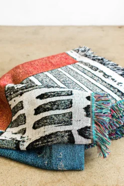 K-apostrophe Home Goods Hard Water Upcycled Throw Blanket