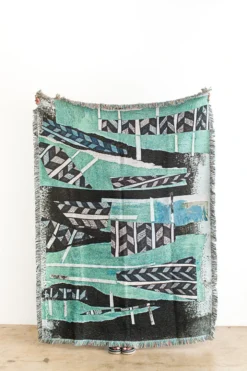 K-apostrophe Tiebele Upcycled Woven Throw Blanket