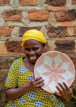 KAZI Medium Apricot Hope Round Basket 11 KAZI Medium Apricot Hope Round Basket