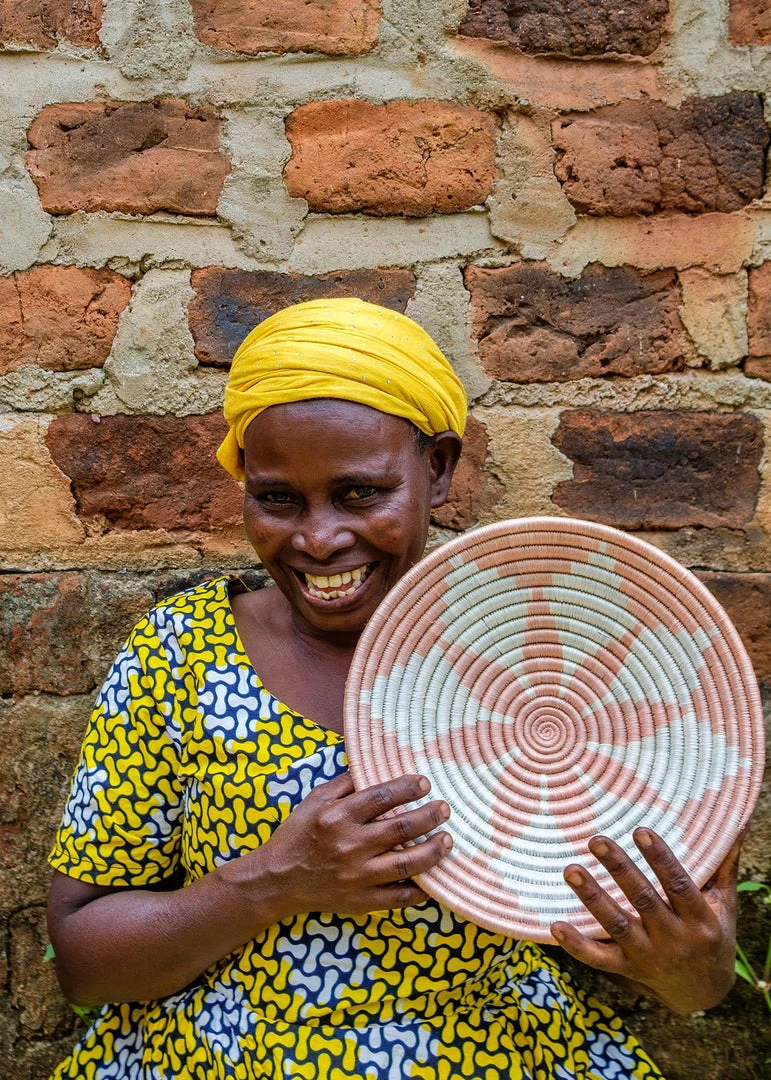 KAZI Medium Apricot Hope Round Basket 7 KAZI Medium Apricot Hope Round Basket