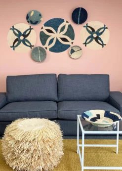 KAZI Medium Cool Sukari Round Basket Home Goods