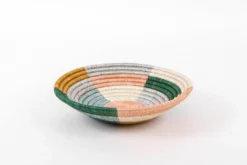 KAZI Medium Metallic Floret Round Basket Home Goods