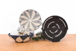 KAZI Medium Metallic Silver Virunga Round Basket Home Goods 7 KAZI Medium Metallic Silver Virunga Round Basket Home Goods