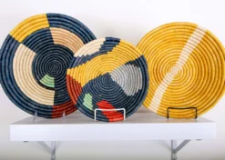 KAZI Medium Mod Abstract Round Basket