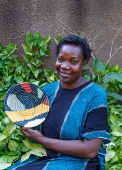 KAZI Medium Mod Abstract Round Basket