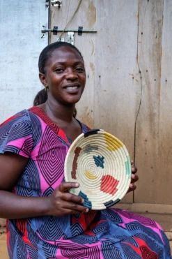 KAZI Home Goods Medium Mod Sukari Round Basket 9 KAZI Home Goods Medium Mod Sukari Round Basket