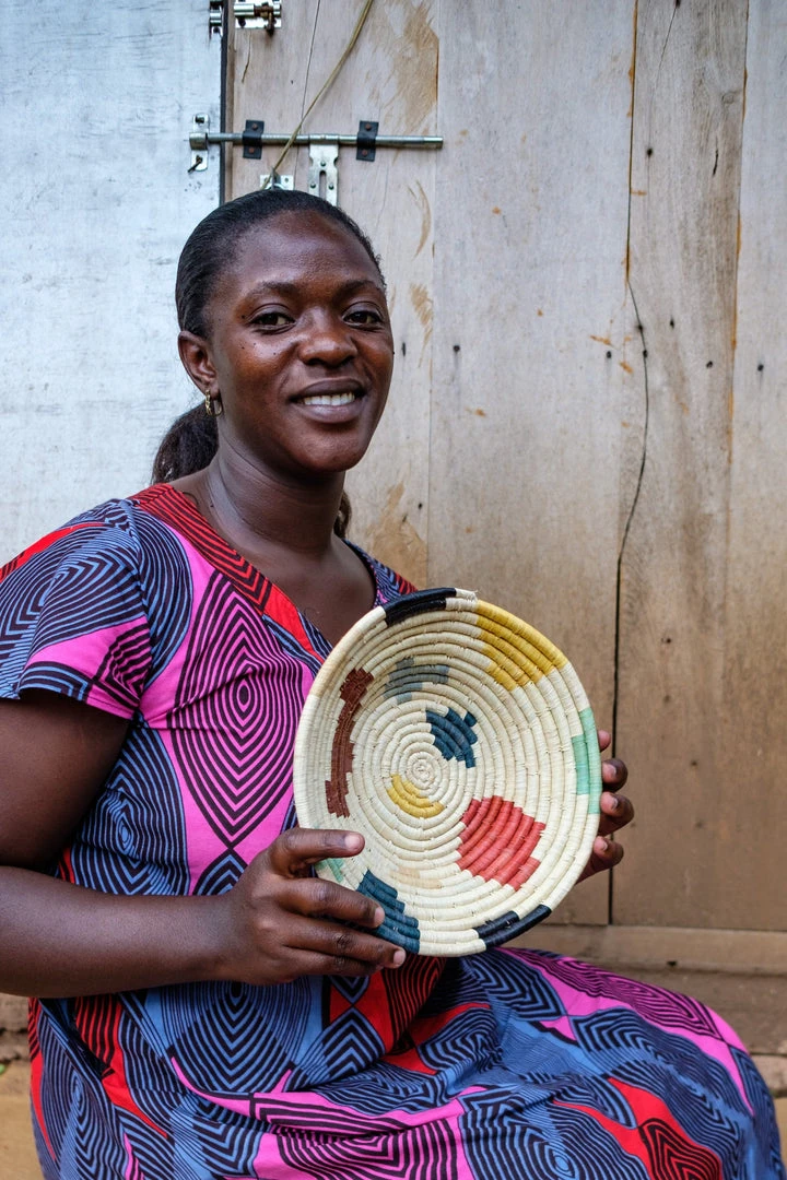 KAZI Home Goods Medium Mod Sukari Round Basket 6 KAZI Home Goods Medium Mod Sukari Round Basket