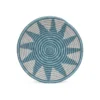 KAZI Medium Silver Blue Izuba Round Basket
