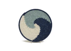 KAZI Home Goods Silver Blue Unity Trivet