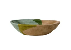 KAZI Home Goods Apricot + Seafoam Large Round Basket
