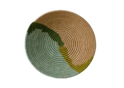 KAZI Home Goods Apricot + Seafoam Large Round Basket