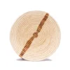 KAZI Large Banana Bark Striped Round Basket