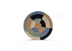 KAZI Large Color Blocked Round Basket