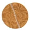 KAZI Large Tan Striped Round Basket