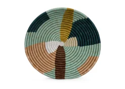 KAZI Abstract Seafoam Extra Large Round Basket