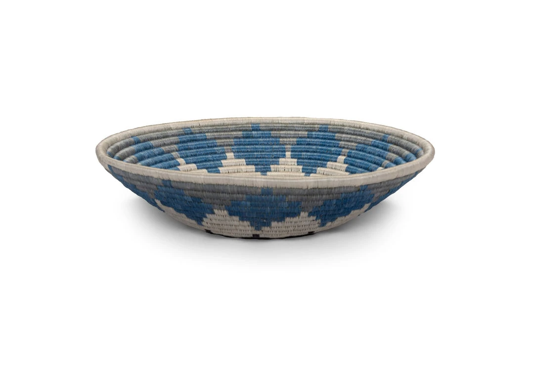 KAZI Extra Large Sky Blue Burst Round Basket Home Goods 4 KAZI Extra Large Sky Blue Burst Round Basket Home Goods