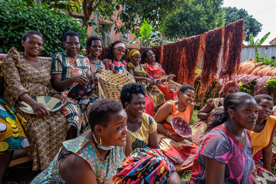 KAZI Small Geo + Banana Bark Woven Wall Plate 7 KAZI Small Geo + Banana Bark Woven Wall Plate