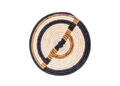 KAZI Small Geo + Banana Bark Woven Wall Plate