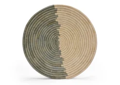 KAZI Home Goods Soft Gray Demi Woven Wall Plate