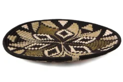 KAZI Large Black Tilda Plate Woven Wall Plate
