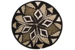 KAZI Large Black Tilda Plate Woven Wall Plate