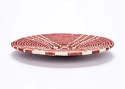 KAZI Home Goods Large Burgundy Sanaa Woven Wall Plate 9 KAZI Home Goods Large Burgundy Sanaa Woven Wall Plate