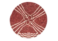 KAZI Home Goods Large Burgundy Sanaa Woven Wall Plate