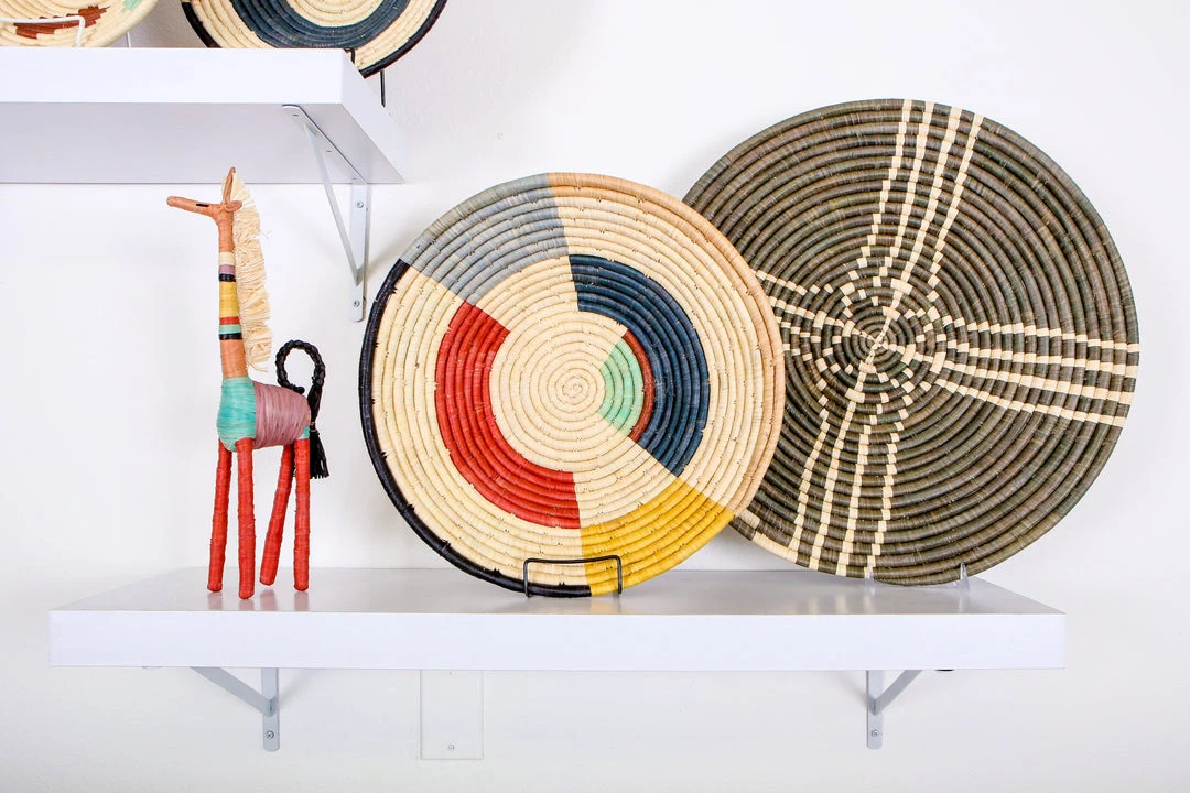 KAZI Home Goods Large Cocoa Sanaa Woven Wall Plate 7 KAZI Home Goods Large Cocoa Sanaa Woven Wall Plate