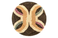 KAZI Large Lilac + Neutrals Tabia Woven Wall Plate