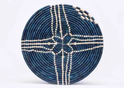 KAZI Home Goods Large Navy Sanaa Woven Wall Plate
