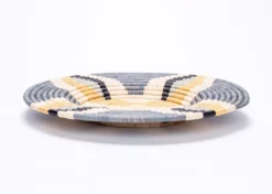 KAZI Large Opal Gray + Mustard Tabia Wall Plate Home Goods