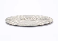 KAZI Large Opal Gray Sanaa Woven Wall Plate