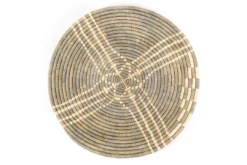 KAZI Large Opal Gray Sanaa Woven Wall Plate