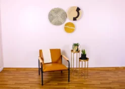 KAZI Large Opal Gray Sanaa Woven Wall Plate