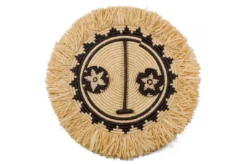 KAZI Home Goods Fringed Sun Mask Wall Art Disc