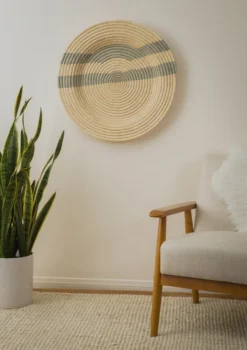 KAZI Gray Double Striped Wall Plate 7 KAZI Gray Double Striped Wall Plate