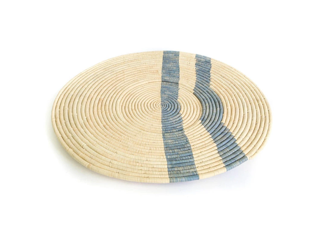 KAZI Gray Double Striped Wall Plate 5 KAZI Gray Double Striped Wall Plate