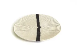 KAZI Home Goods Extra Large Black + White Modern Woven Wall Plate