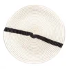 KAZI Home Goods Extra Large Black + White Modern Woven Wall Plate