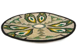 KAZI Home Goods Extra Large Ivy Fleur Plate Woven Wall Plate