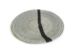 KAZI Extra Large Steeple Gray Modern Woven Wall Plate 8 KAZI Extra Large Steeple Gray Modern Woven Wall Plate