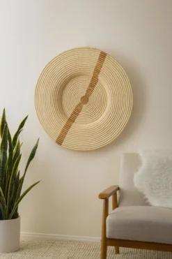 KAZI Staff Favorites Jumbo Banana Leaf Stripe Wall Plate