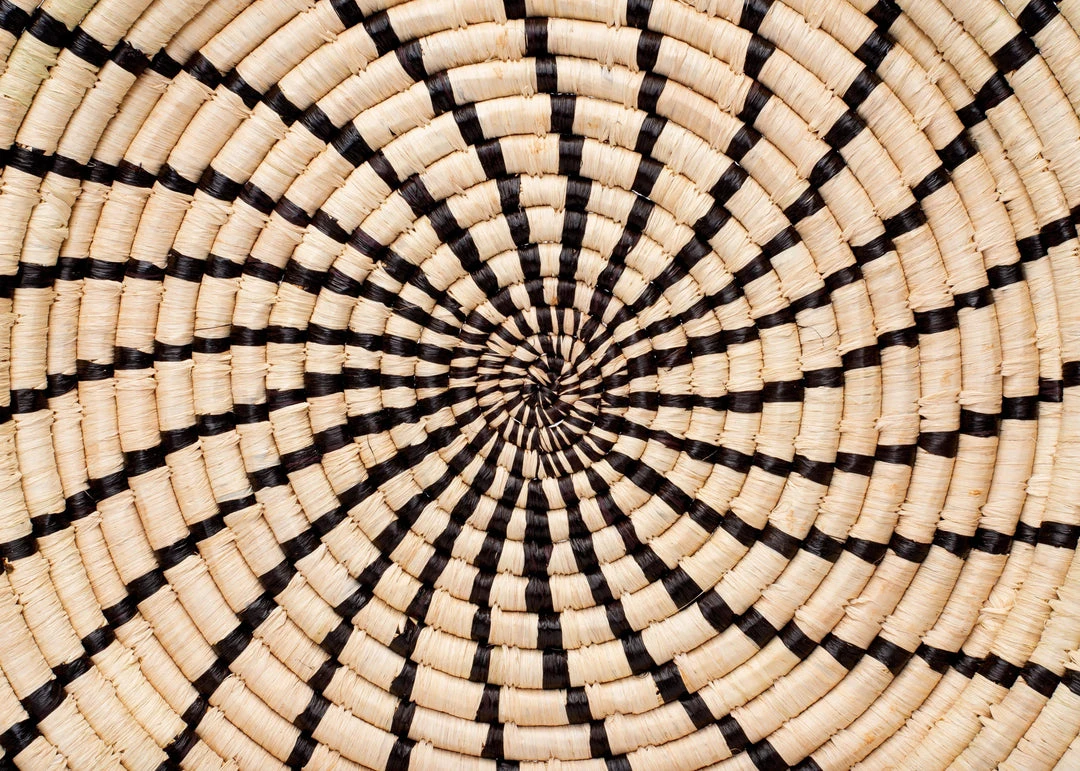 KAZI Jumbo Black Shujaa Woven Wall Plate Home Goods 7 KAZI Jumbo Black Shujaa Woven Wall Plate Home Goods