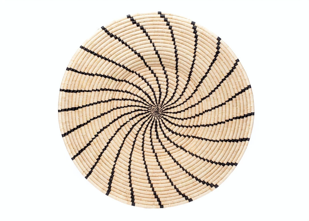 KAZI Jumbo Black Shujaa Woven Wall Plate Home Goods 3 KAZI Jumbo Black Shujaa Woven Wall Plate Home Goods