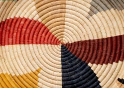 KAZI Home Goods Jumbo Mod Annette Woven Wall Art Plate