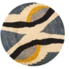 KAZI Home Goods Jumbo Opal Gray + Mustard Tabia Woven Wall Plate