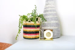 KAZI Home Goods Small Mod Rainbow Hooped Planter