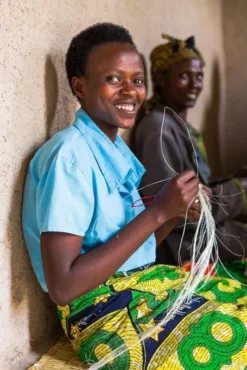 KAZI Home Goods Small Mod Rainbow Hooped Planter